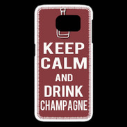 Coque Samsung Galaxy S6 edge Keep Calm Drink Champagne Brique