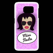 Coque Samsung Galaxy S6 edge Miss Fiesta Brune