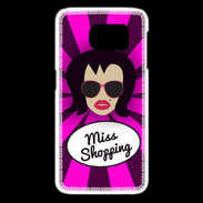 Coque Samsung Galaxy S6 edge Miss Shopping Brune