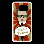 Coque Samsung Galaxy S6 edge Mister Business Chatain