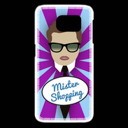 Coque Samsung Galaxy S6 edge Mister Shopping Chatain