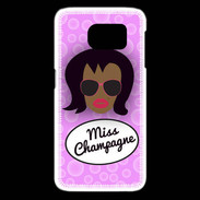 Coque Samsung Galaxy S6 edge Miss Champagne Black