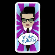 Coque Samsung Galaxy S6 edge Mister Swag Brun