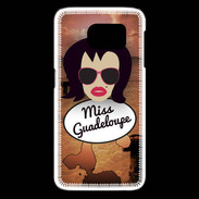 Coque Samsung Galaxy S6 edge Miss Guadeloupe Brune