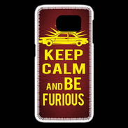 Coque Samsung Galaxy S6 edge Keep Calm and Be Furious Rouge