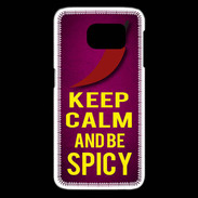 Coque Samsung Galaxy S6 edge Keep Calm and Be Spicy Rose