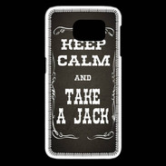 Coque Samsung Galaxy S6 edge Keep Calm and Take Jack Gris