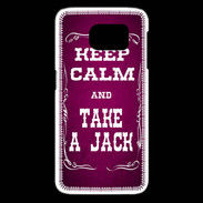 Coque Samsung Galaxy S6 edge Keep Calm and Take Jack Rose