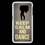 Coque Samsung Galaxy S6 edge Keep Calm and Dance Gris
