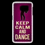 Coque Samsung Galaxy S6 edge Keep Calm and Dance Rose