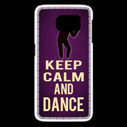 Coque Samsung Galaxy S6 edge Keep Calm and Dance Violet
