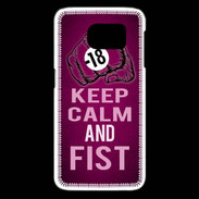 Coque Samsung Galaxy S6 edge Keep Calm and Fist Rose