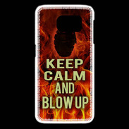 Coque Samsung Galaxy S6 edge Keep Calm and Grenade Feu