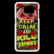 Coque Samsung Galaxy S6 edge Keep Calm and Kill Zombies camouflage