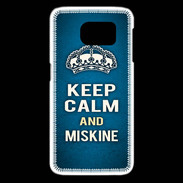 Coque Samsung Galaxy S6 edge Keep Calm and Miskine Bleu