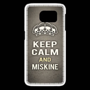 Coque Samsung Galaxy S6 edge Keep Calm and Miskine Gris