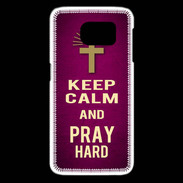 Coque Samsung Galaxy S6 edge Keep Calm and Pray Christian Rose