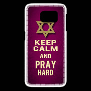 Coque Samsung Galaxy S6 edge Keep Calm and Pray jewish Rose