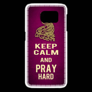 Coque Samsung Galaxy S6 edge Keep Calm and Pray Muslim Rose