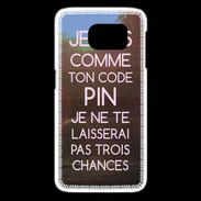 Coque Samsung Galaxy S6 edge Code pin rose ZG