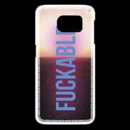 Coque Samsung Galaxy S6 edge Fuckable bleu ZG