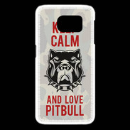 Coque Samsung Galaxy S6 edge Keep calm pitbull 2 ZG