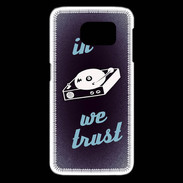 Coque Samsung Galaxy S6 edge In DJ We trust Bleu ZG