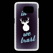 Coque Samsung Galaxy S6 edge In Elan We trust Bleu ZG