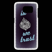 Coque Samsung Galaxy S6 edge In Islam We trust Bleu ZG