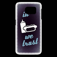 Coque Samsung Galaxy S6 edge In Junk We trust Bleu ZG