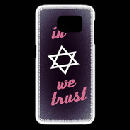 Coque Samsung Galaxy S6 edge In Judaïsme We trust Rouge ZG 