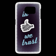 Coque Samsung Galaxy S6 edge In Like We trust Bleu ZG