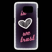 Coque Samsung Galaxy S6 edge In Love We trust Rouge ZG