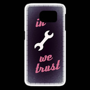 Coque Samsung Galaxy S6 edge In Mecanic We trust Rouge ZG