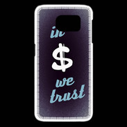 Coque Samsung Galaxy S6 edge In Money We trust Bleu ZG