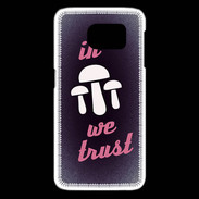 Coque Samsung Galaxy S6 edge In Mushrooms We trust Rouge ZG