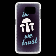 Coque Samsung Galaxy S6 edge In Mushrooms We trust Bleu ZG