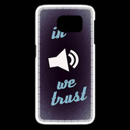 Coque Samsung Galaxy S6 edge In Music We trust Bleu ZG