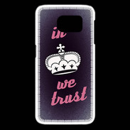 Coque Samsung Galaxy S6 edge In Queen We trust Rouge ZG