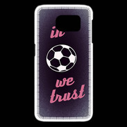 Coque Samsung Galaxy S6 edge In Soccer We trust Rouge ZG