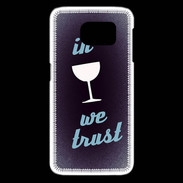 Coque Samsung Galaxy S6 edge In Wine We trust Bleu ZG