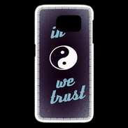 Coque Samsung Galaxy S6 edge In Zen We trust Bleu ZG