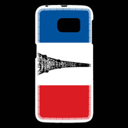 Coque Samsung Galaxy S6 Drapeau français et Tour Eiffel
