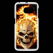 Coque Samsung Galaxy S6 Tête de mort en flamme 5