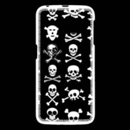 Coque Samsung Galaxy S6 Crâne en folie sur fond noir