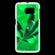 Coque Samsung Galaxy S6 Cannabis Effet bulle verte