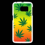 Coque Samsung Galaxy S6 Fond Rasta Cannabis