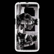 Coque Samsung Galaxy S6 Pompiers en noir et blanc