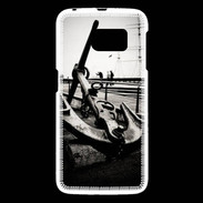 Coque Samsung Galaxy S6 Ancre en noir et blanc