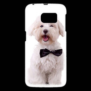 Coque Samsung Galaxy S6 Bichon avec noeud papillon